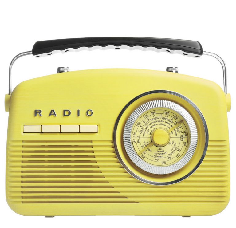 Gelbes Retro-Radio