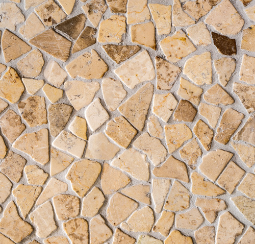 Mosaik Steine in Sandtönen